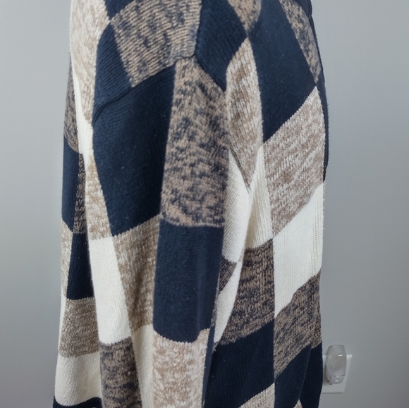 220 Hickory vintage Colorblock cardigan zip sweater Women's 3XL Block Top Style - Picture 6 of 12